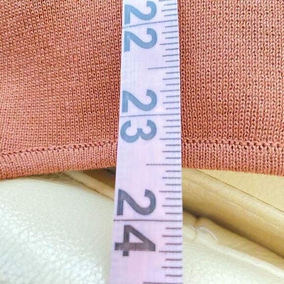 PERUVIAN CONNECTION Rust Brown Short Sleeve 100% Pima Cotton Womens Sweater XL - Picture 8 of 8
